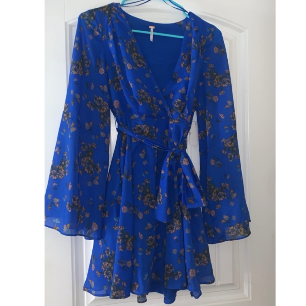 free people blue printed dress - Picture 2 of 2